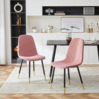 Howtai Upholstered Velvet Chair Armless Set of 4 for Kitchen,Home
