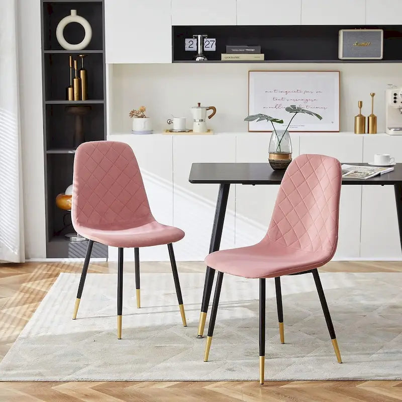 Howtai Upholstered Velvet Chair Armless Set of 4 for Kitchen,Home