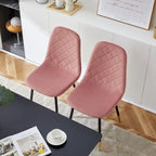 Howtai Upholstered Velvet Chair Armless Set of 4 for Kitchen,Home