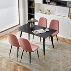 Howtai Upholstered Velvet Chair Armless Set of 4 for Kitchen,Home