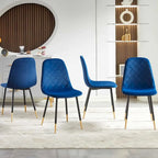 Howtai Upholstered Velvet Chair Armless Set of 4 for Kitchen,Home