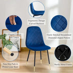 Howtai Upholstered Velvet Chair Armless Set of 4 for Kitchen,Home