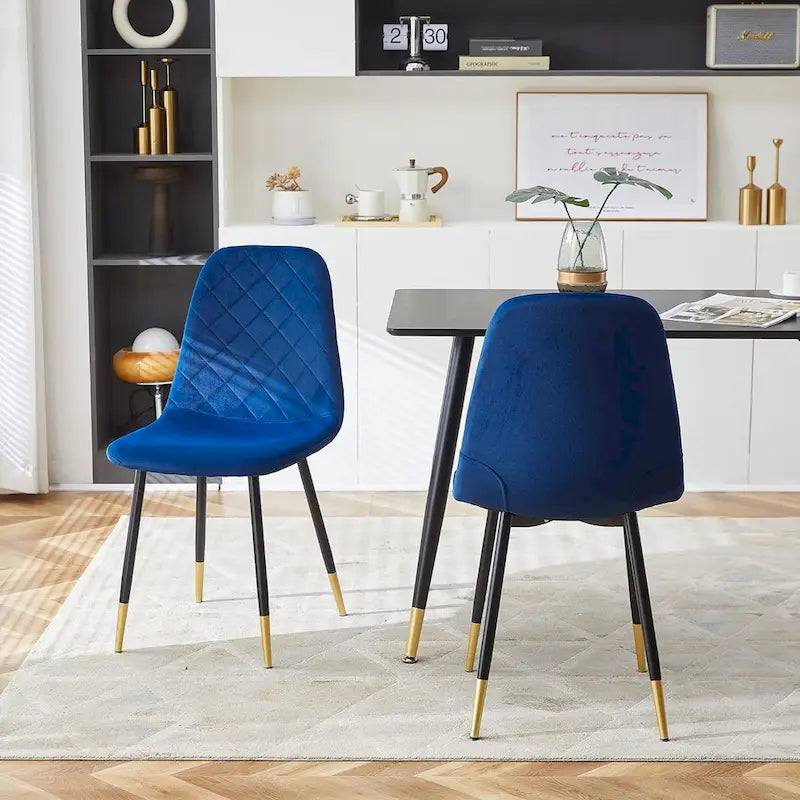 Howtai Upholstered Velvet Chair Armless Set of 4 for Kitchen,Home