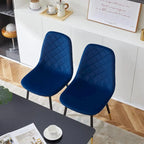 Howtai Upholstered Velvet Chair Armless Set of 4 for Kitchen,Home
