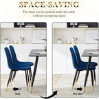 Howtai Upholstered Velvet Chair Armless Set of 4 for Kitchen,Home