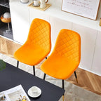 Howtai Upholstered Velvet Chair Armless Set of 4 for Kitchen,Home