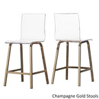 Set da pranzo Nova con piano tondo in vetro e base in ferro Vortex, 5 pezzi, altezza bancone, di iNSPIRE Q Bold