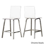 Set da pranzo Nova con piano tondo in vetro e base in ferro Vortex, 5 pezzi, altezza bancone, di iNSPIRE Q Bold