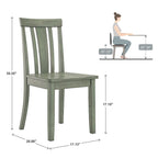 Wilmington II 48-Inch Rectangular Antique Sage Green 5-Piece Dining Set by iNSPIRE Q Classic