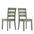 Wilmington II 48-Inch Rectangular Antique Sage Green 5-Piece Dining Set by iNSPIRE Q Classic