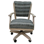 Classic Caster Solid Wood Dining Chair on Wheels - 39 inch High