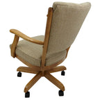 Classic Caster Solid Wood Dining Chair on Wheels - 39 inch High