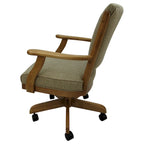 Classic Caster Solid Wood Dining Chair on Wheels - 39 inch High