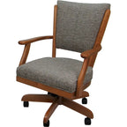Classic Caster Solid Wood Dining Chair on Wheels - 39 inch High