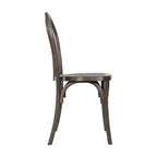 Flash Furniture HERCULES 2 Pack Commercial Indoor/Outdoor Wood Look Resin Thonet Style Chair