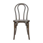 Flash Furniture HERCULES 2 Pack Commercial Indoor/Outdoor Wood Look Resin Thonet Style Chair