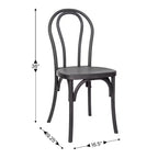 Flash Furniture HERCULES 2 Pack Commercial Indoor/Outdoor Wood Look Resin Thonet Style Chair