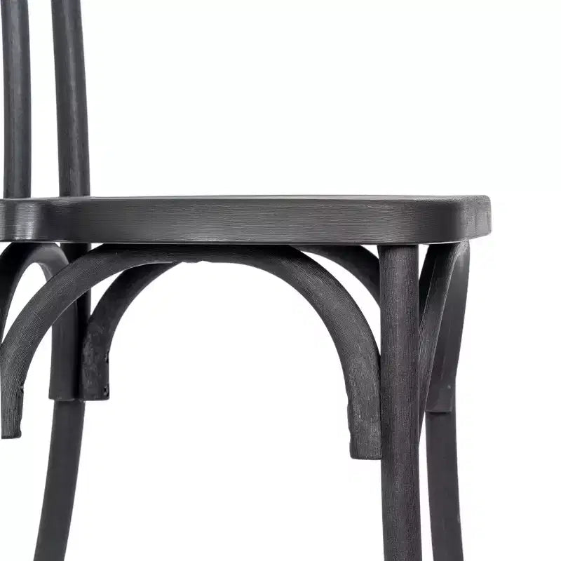 Flash Furniture HERCULES 2 Pack Commercial Indoor/Outdoor Wood Look Resin Thonet Style Chair