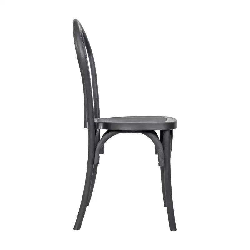 Flash Furniture HERCULES 2 Pack Commercial Indoor/Outdoor Wood Look Resin Thonet Style Chair