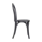 Flash Furniture HERCULES 2 Pack Commercial Indoor/Outdoor Wood Look Resin Thonet Style Chair