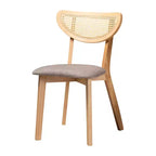 Set da pranzo da 5 pezzi in legno stile moderno di metà secolo Baxton Studio Dannell
