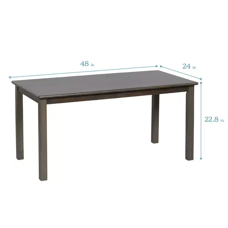 ECR4Kids 24in x 48in Rectangular Hardwood Table with 22in Legs, Childrens Furniture
