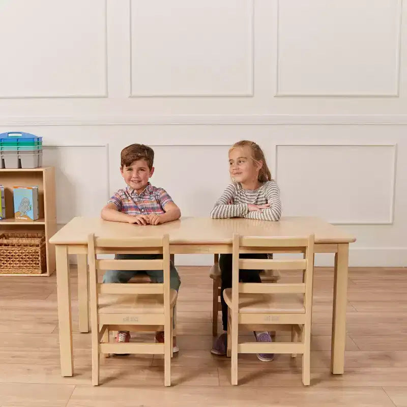 ECR4Kids 24in x 48in Rectangular Hardwood Table with 22in Legs, Childrens Furniture