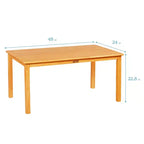 ECR4Kids 24in x 48in Rectangular Hardwood Table with 22in Legs, Childrens Furniture