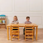 ECR4Kids 24in x 48in Rectangular Hardwood Table with 22in Legs, Childrens Furniture