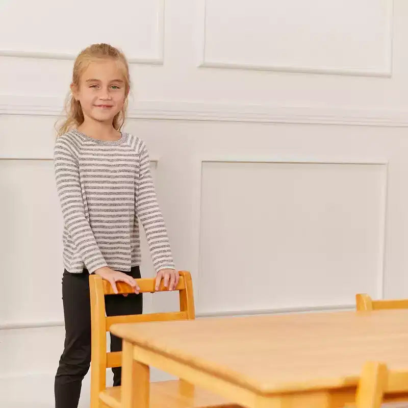 ECR4Kids 24in x 48in Rectangular Hardwood Table with 22in Legs, Childrens Furniture