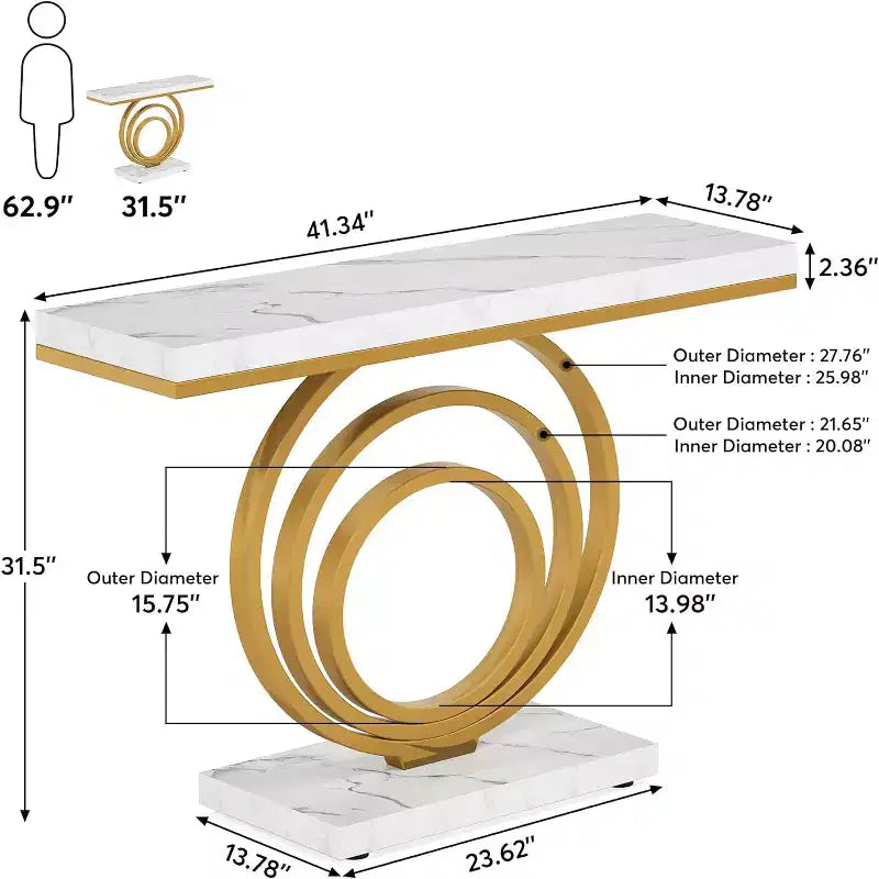 Lantine 41-Inch Narrow Long Console Table