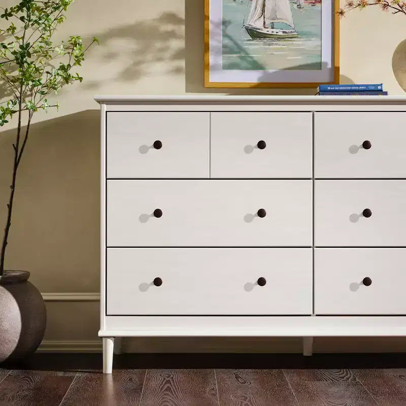 Saracina Home Stiva Classic Mid Century Modern Horizontal 6 Drawer Dresser