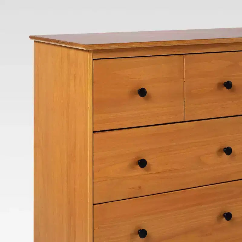 Saracina Home Stiva Classic Mid Century Modern Horizontal 6 Drawer Dresser