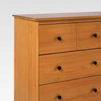 Saracina Home Stiva Classic Mid Century Modern Horizontal 6 Drawer Dresser