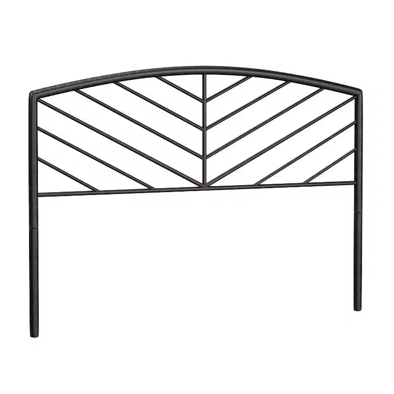 Hillsdale Furniture Essex Metal Headboard with Chevron Spindle Design Gray Bronze