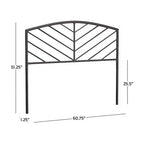 Hillsdale Furniture Essex Metal Headboard with Chevron Spindle Design Gray Bronze