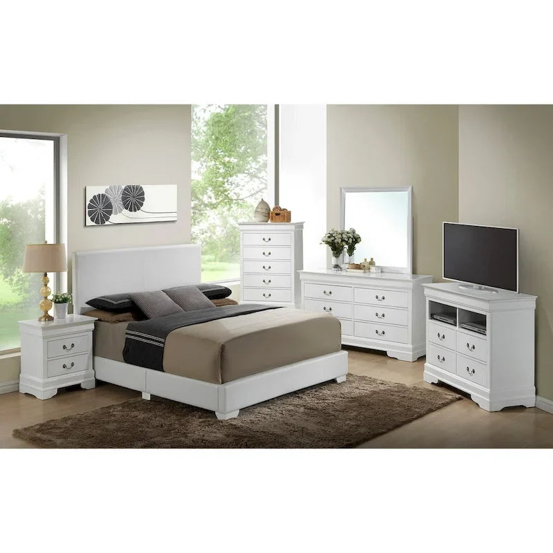 Aaron Upholstered Queen Panel Bed