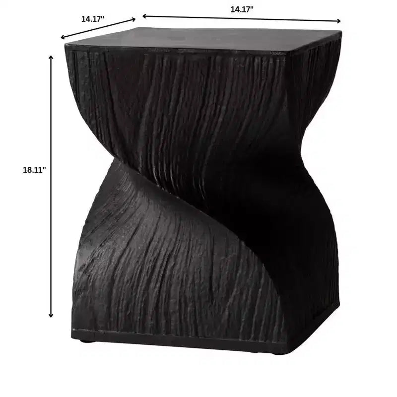 LeisureMod Onyx Series Tavolino Quadrato Tavolino Moderno in Fibra di Pietra, Tavolino d'Appoggio Completamente Assemblato per Soggiorno, Camera da Letto, Ufficio, Decorazione d'Ingresso