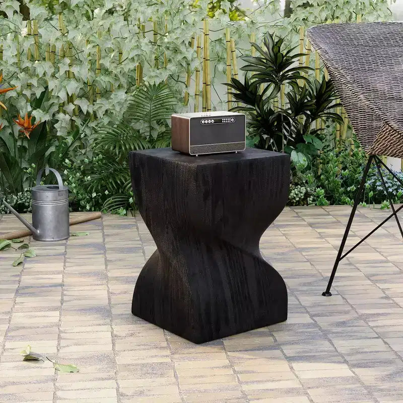 LeisureMod Onyx Series Tavolino Quadrato Tavolino Moderno in Fibra di Pietra, Tavolino d'Appoggio Completamente Assemblato per Soggiorno, Camera da Letto, Ufficio, Decorazione d'Ingresso