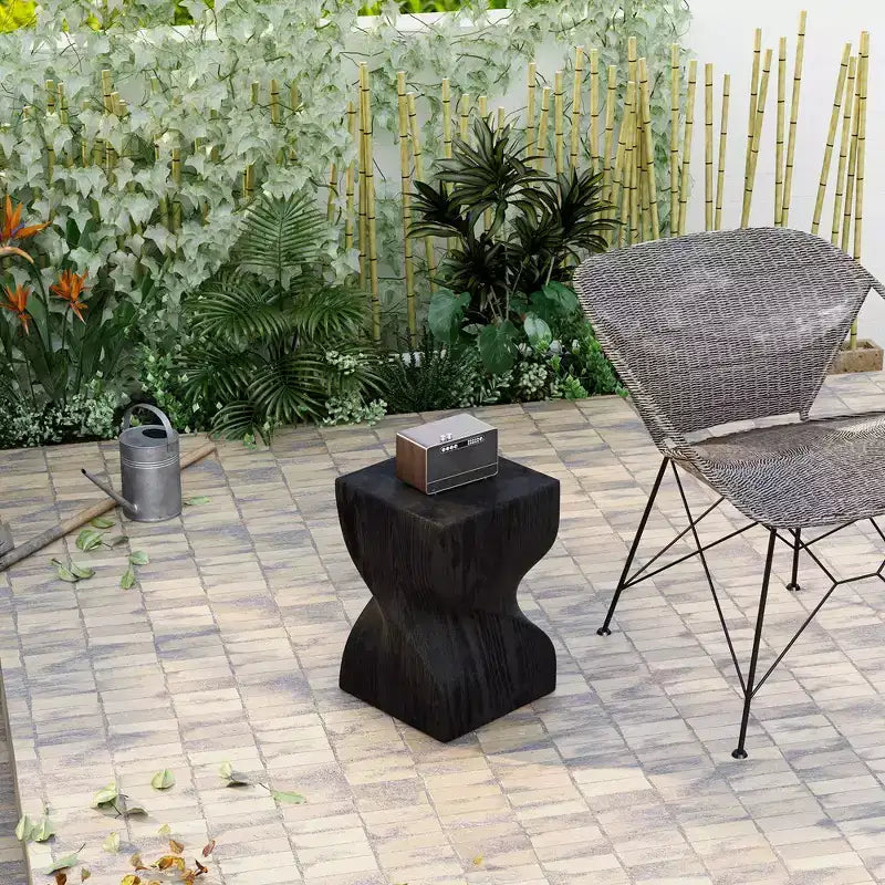LeisureMod Onyx Series Tavolino Quadrato Tavolino Moderno in Fibra di Pietra, Tavolino d'Appoggio Completamente Assemblato per Soggiorno, Camera da Letto, Ufficio, Decorazione d'Ingresso