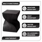 LeisureMod Onyx Series Tavolino Quadrato Tavolino Moderno in Fibra di Pietra, Tavolino d'Appoggio Completamente Assemblato per Soggiorno, Camera da Letto, Ufficio, Decorazione d'Ingresso