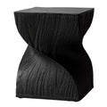 LeisureMod Onyx Series Square Side Table  Modern Fiberstone End Table, Fully Assembled Accent Table for Living Room, Bedroom, Office, Entryway Decor