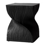LeisureMod Onyx Series Square Side Table  Modern Fiberstone End Table, Fully Assembled Accent Table for Living Room, Bedroom, Office, Entryway Decor