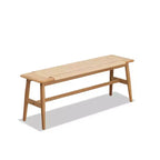 Woven Bench, Solid Oak Wood Dining Room Bench w/Rustic, Hand Woven Design, Long Bench Kitchen Bench for Dining Room Bedroom Entryway Bathroom