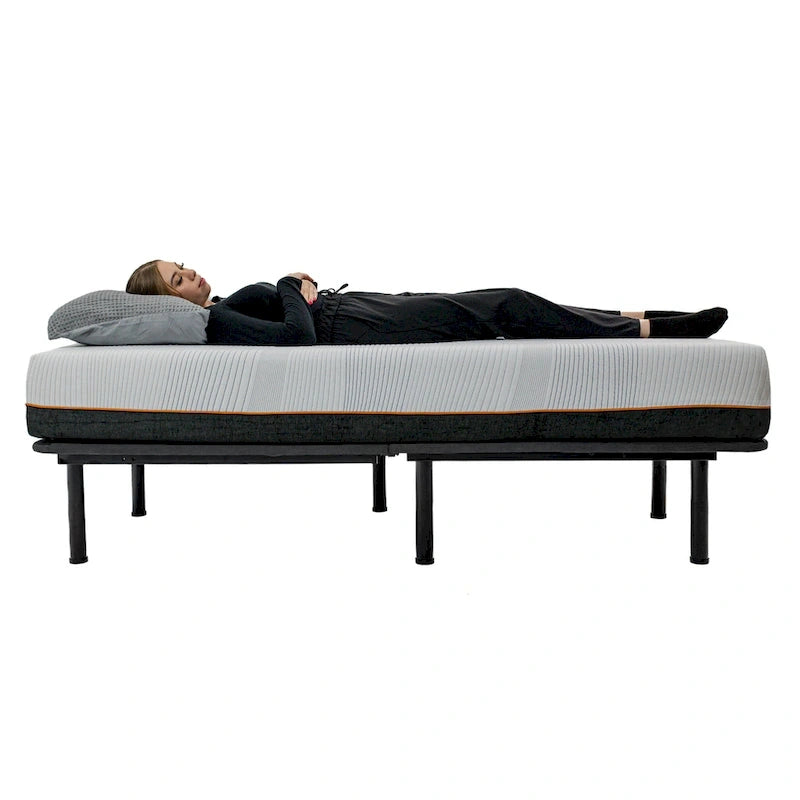 Bridgevine Home Quick Assembly Adjustable Bedframe with Voice Activated Controls