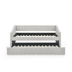 Upholstered Tufted Sofa Bed with Trundle