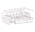 Velvet Sectional Sleeper Sofa Bed Button Tufted Couch with Reversible Storage Chaise - Morden Fort