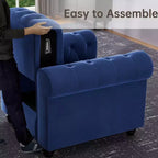 Divani Chesterfield a 3 posti in lino da 6 posti, set divano, poltrona, divanetto, divano trapuntato per soggiorno - Morden Fort