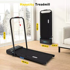 REDLIRO 2 in 1 Under Desk Folding Treadmills Walking Running Machine 7.6MPH for Home Office Black