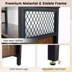 Costway Industrial Buffet Sideboard Cabinet with Spacious Table Top Adjustable Shelves